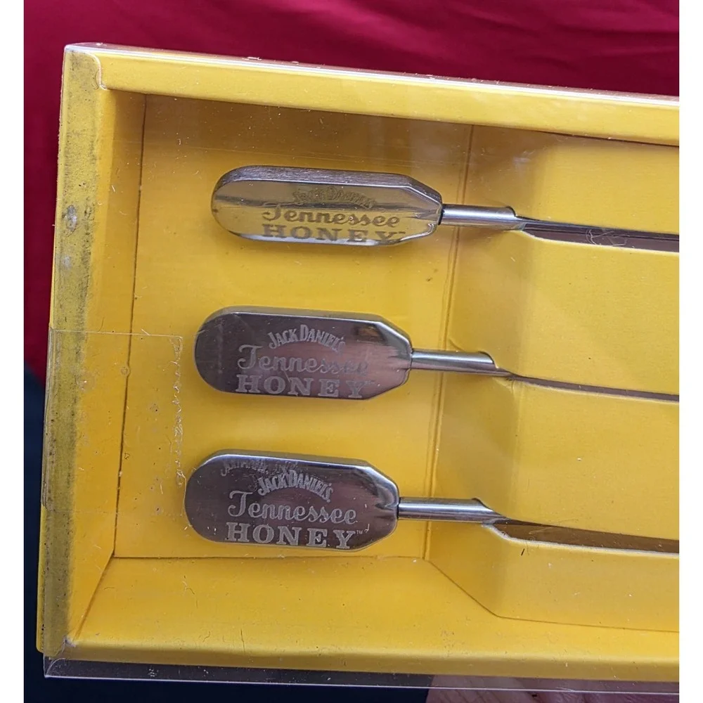 Jack Daniels Tennessee Honey Bee Swizzle Sticks NEW Box of (3) Stirrers